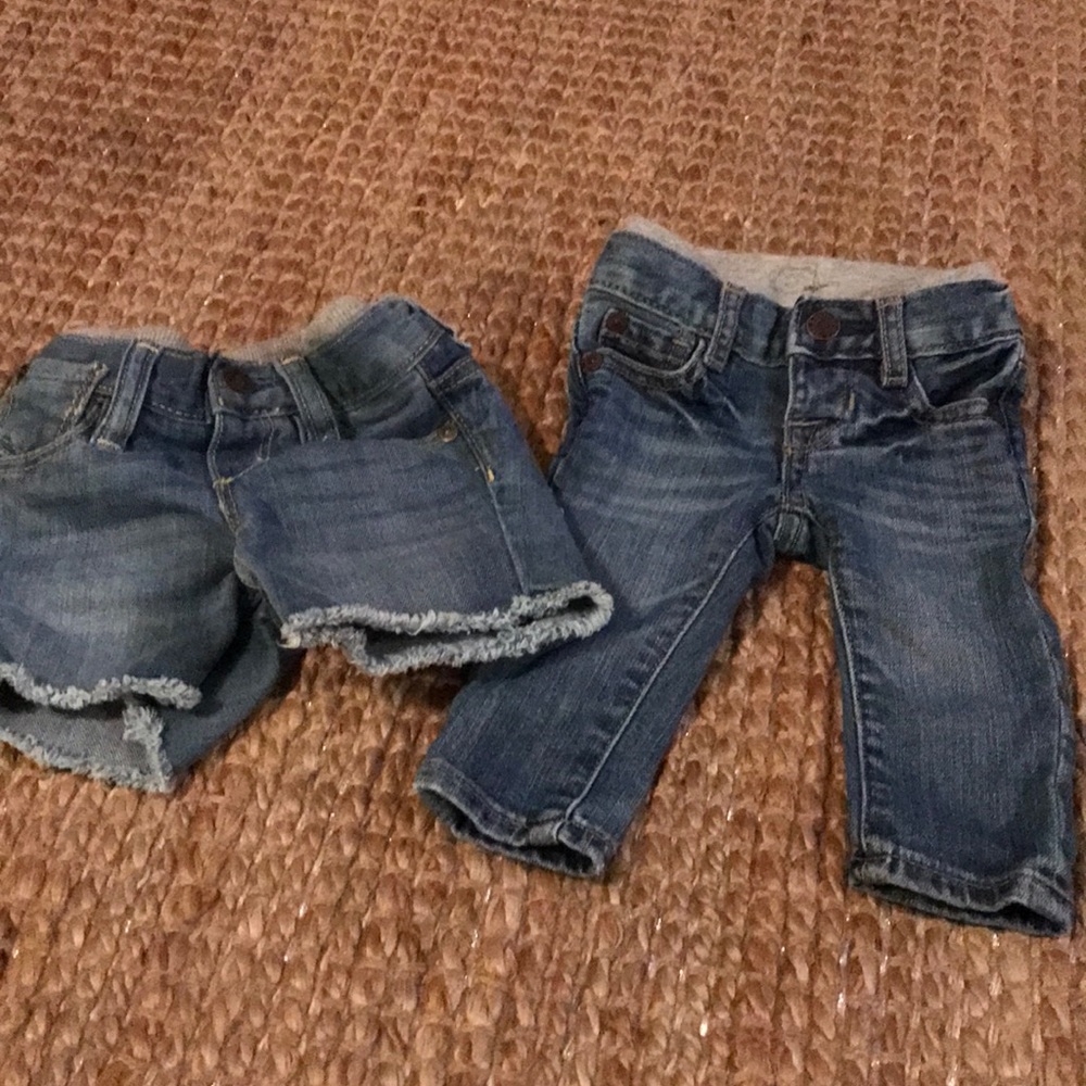 Gap jeans and shorts.